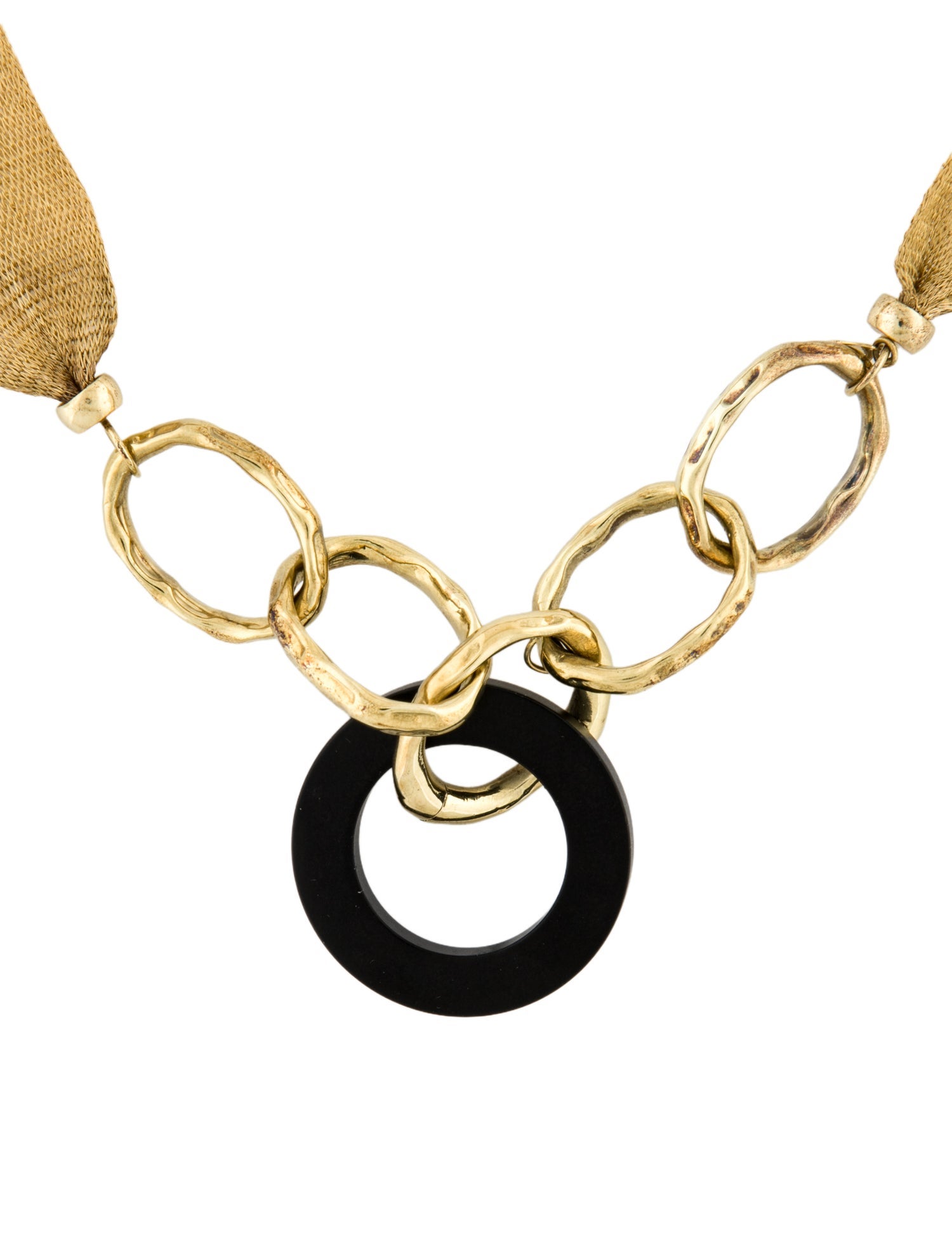 Necklace 14K Mesh Diamond & Iron Necklace