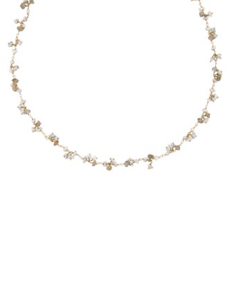 Necklace Talisman Unlimited 14K Pearl & Labradorite Fringe Necklace