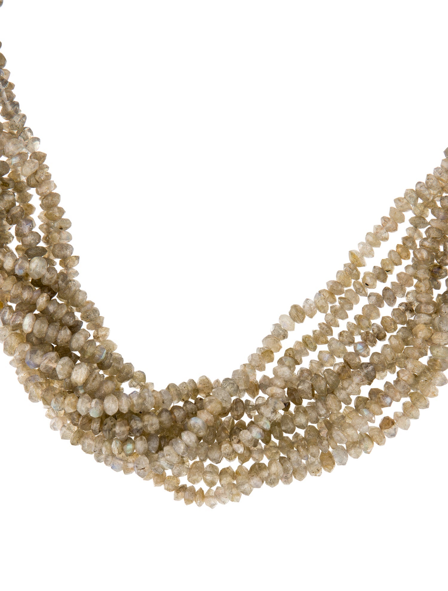 Necklace 18K Labradorite MultiStrand Bead