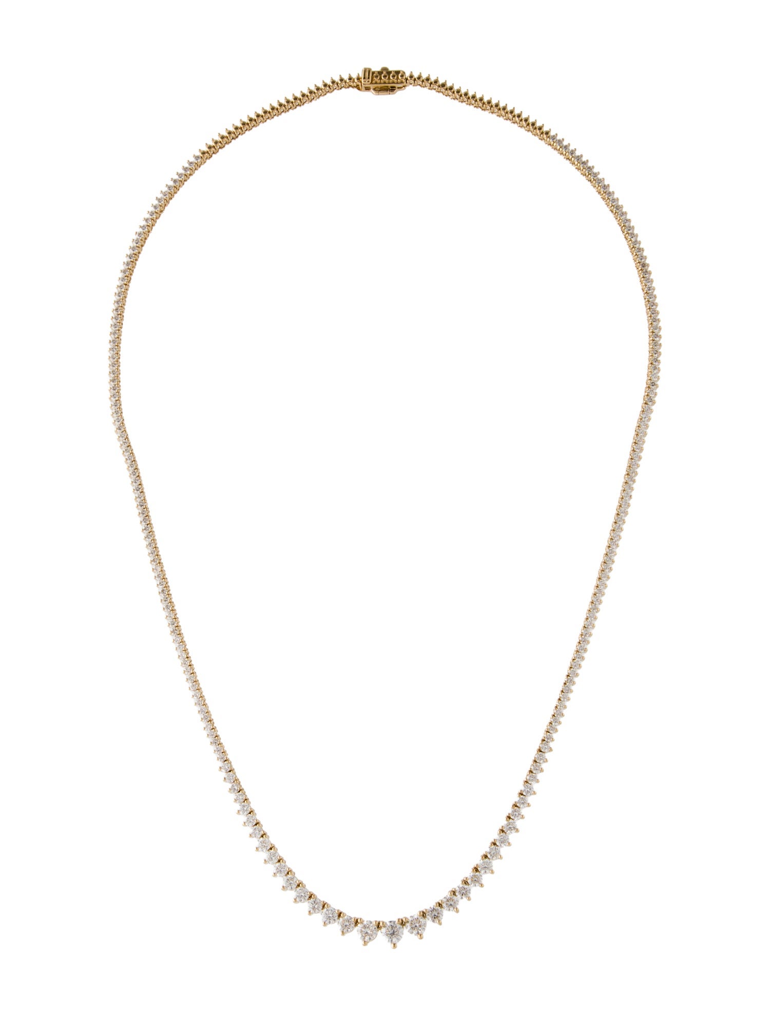 Necklace 14K 4.96ctw Diamond Tennis Graduated