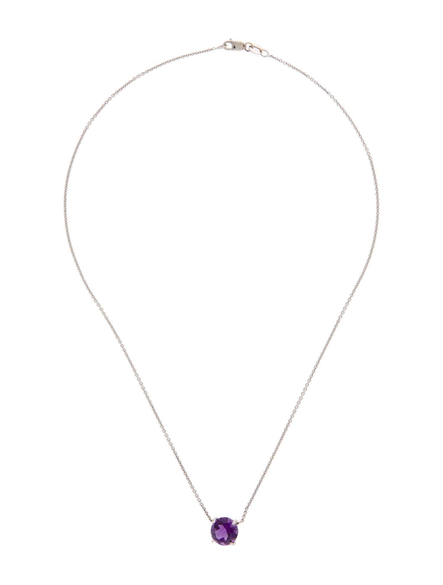 Necklace 14K 2.80ct Amethyst Pendant Necklace