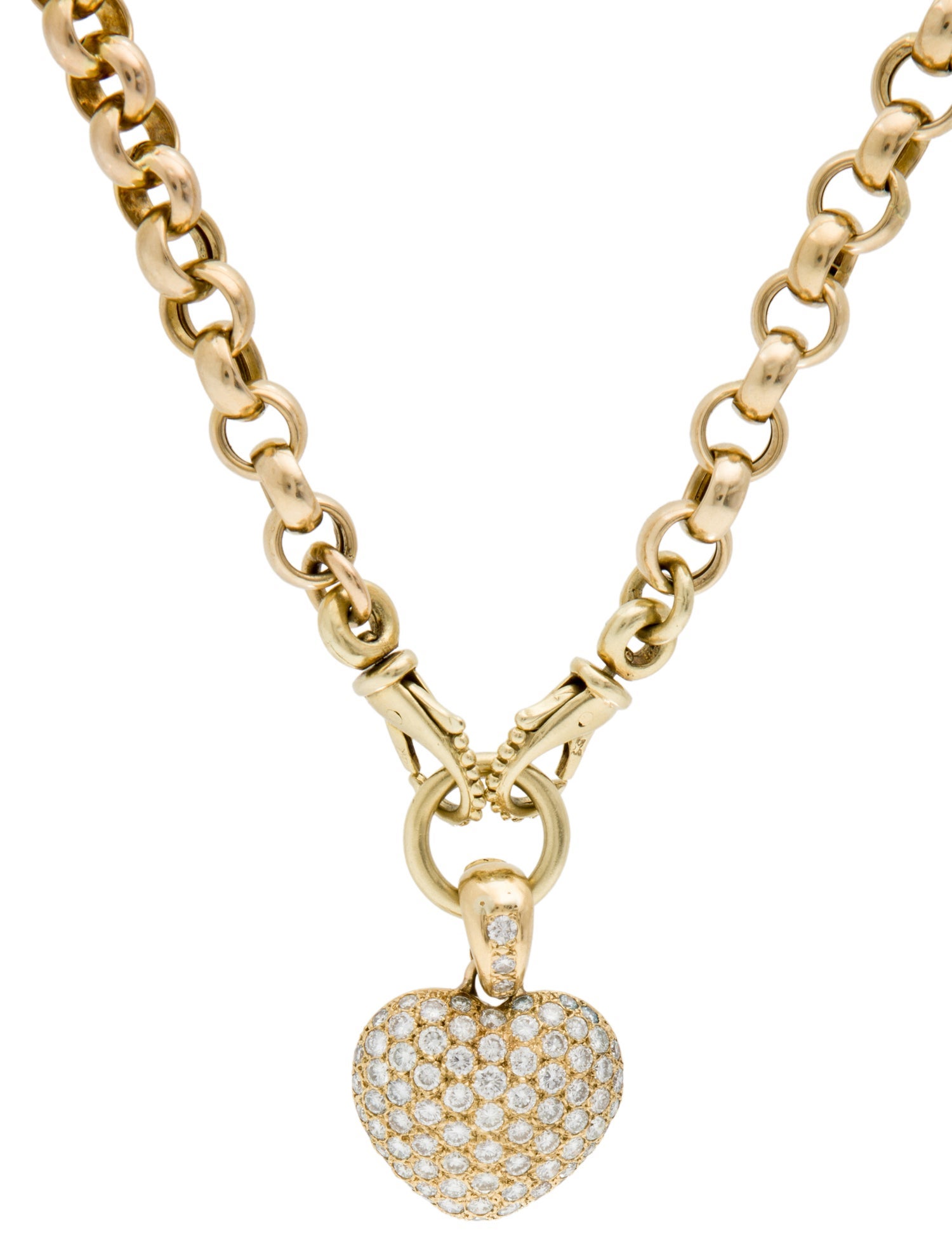 Necklace 3.60ctw Diamond Heart Pendant Necklace