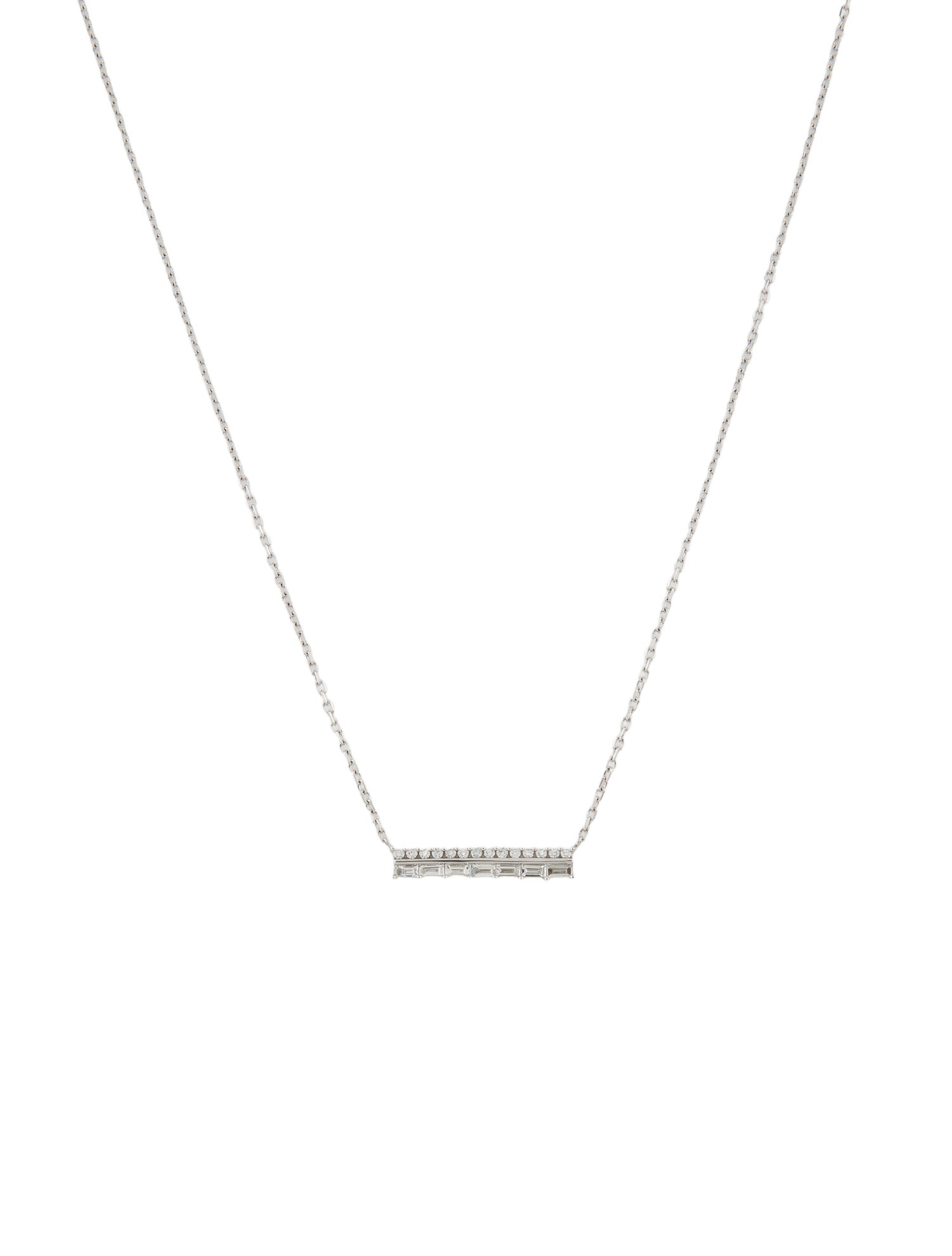 Necklace 14K Diamond Bar Pendant Necklace