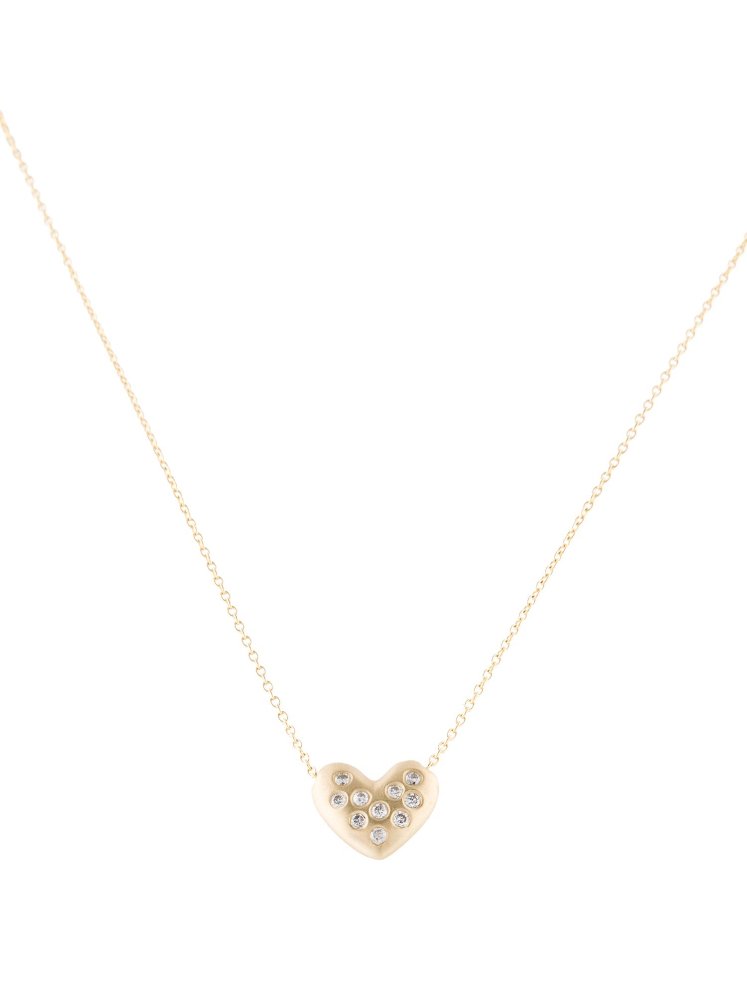 Necklace Diamond Heart Pendant Necklace