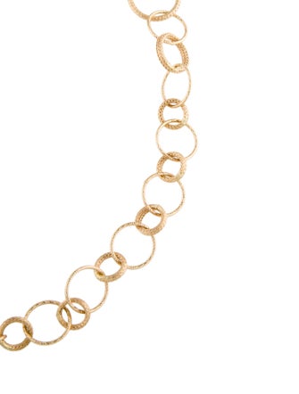 Necklace 14K Textured Circle Chain