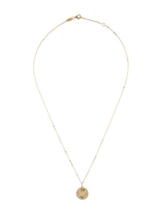 Necklace 14K Textured Heart Pendant Necklace