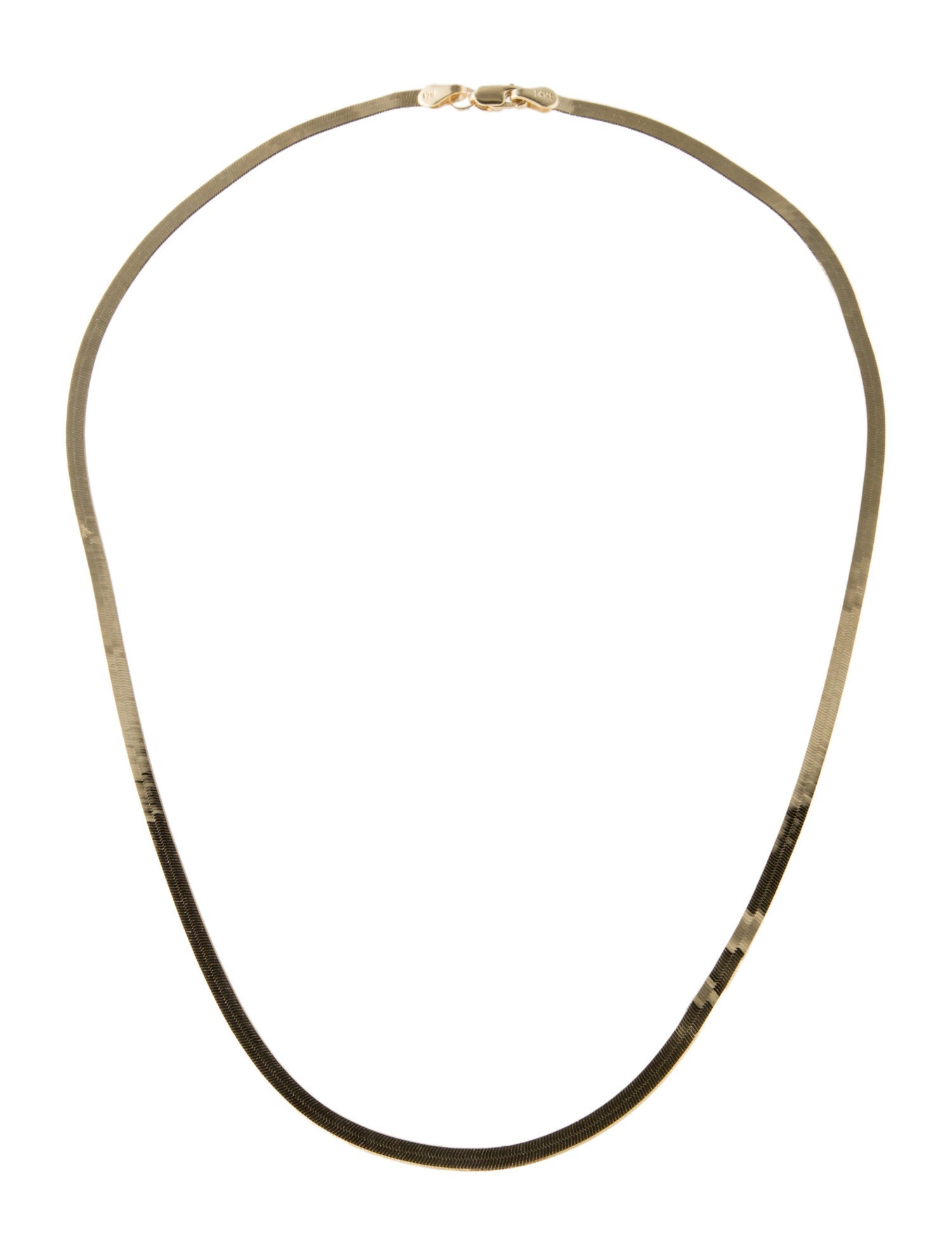 Necklace 14K Herringbone Chain Necklace