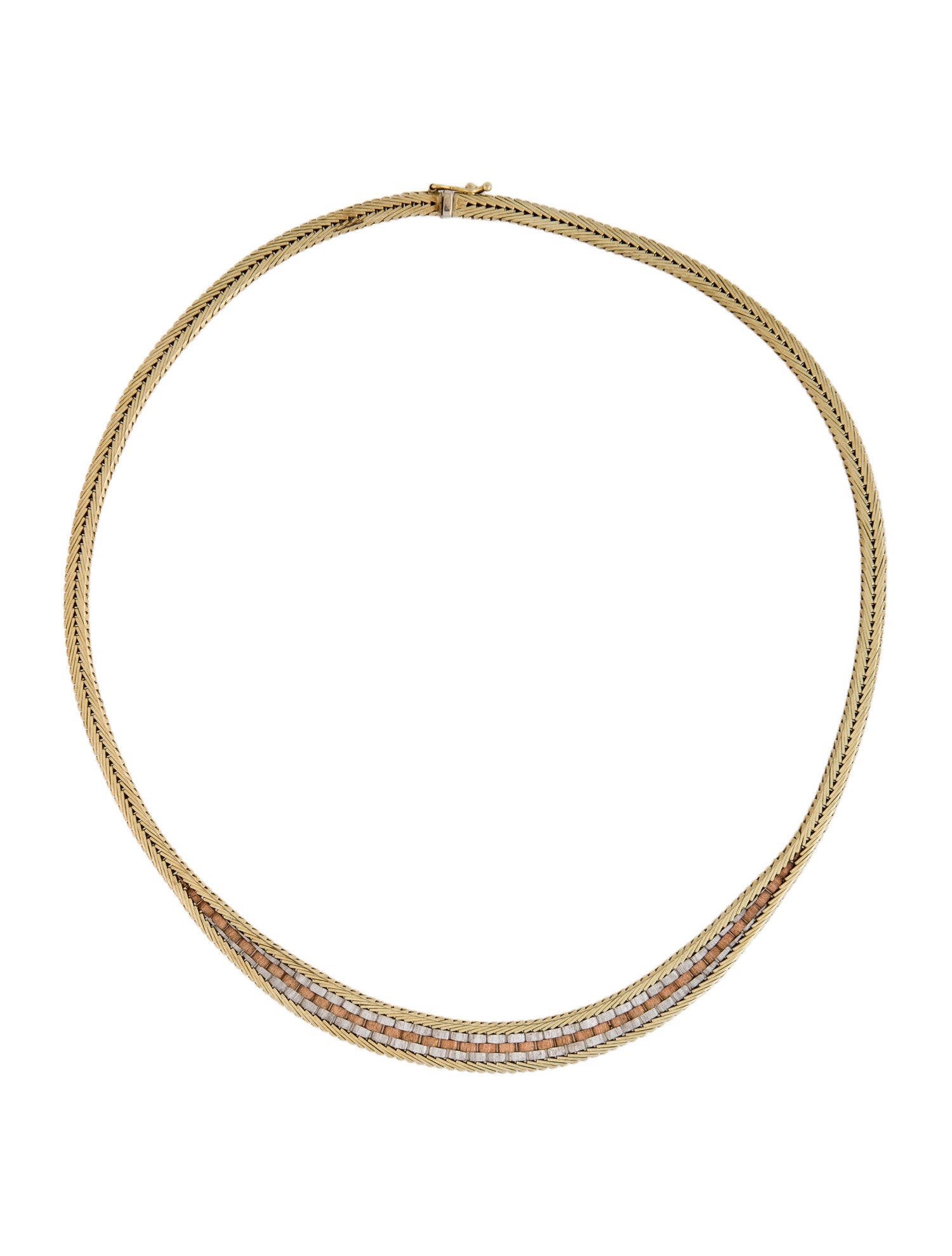 Necklace 14K Tricolor Necklace