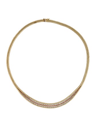 Necklace 14K Tricolor Necklace