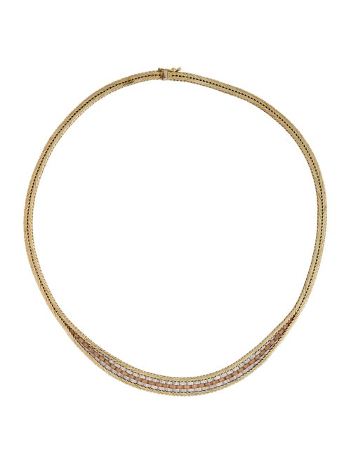 Necklace 14K Tricolor Necklace