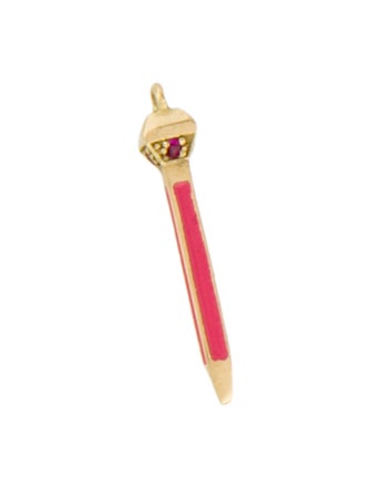 Necklace 18K Ruby Scepter Pendant