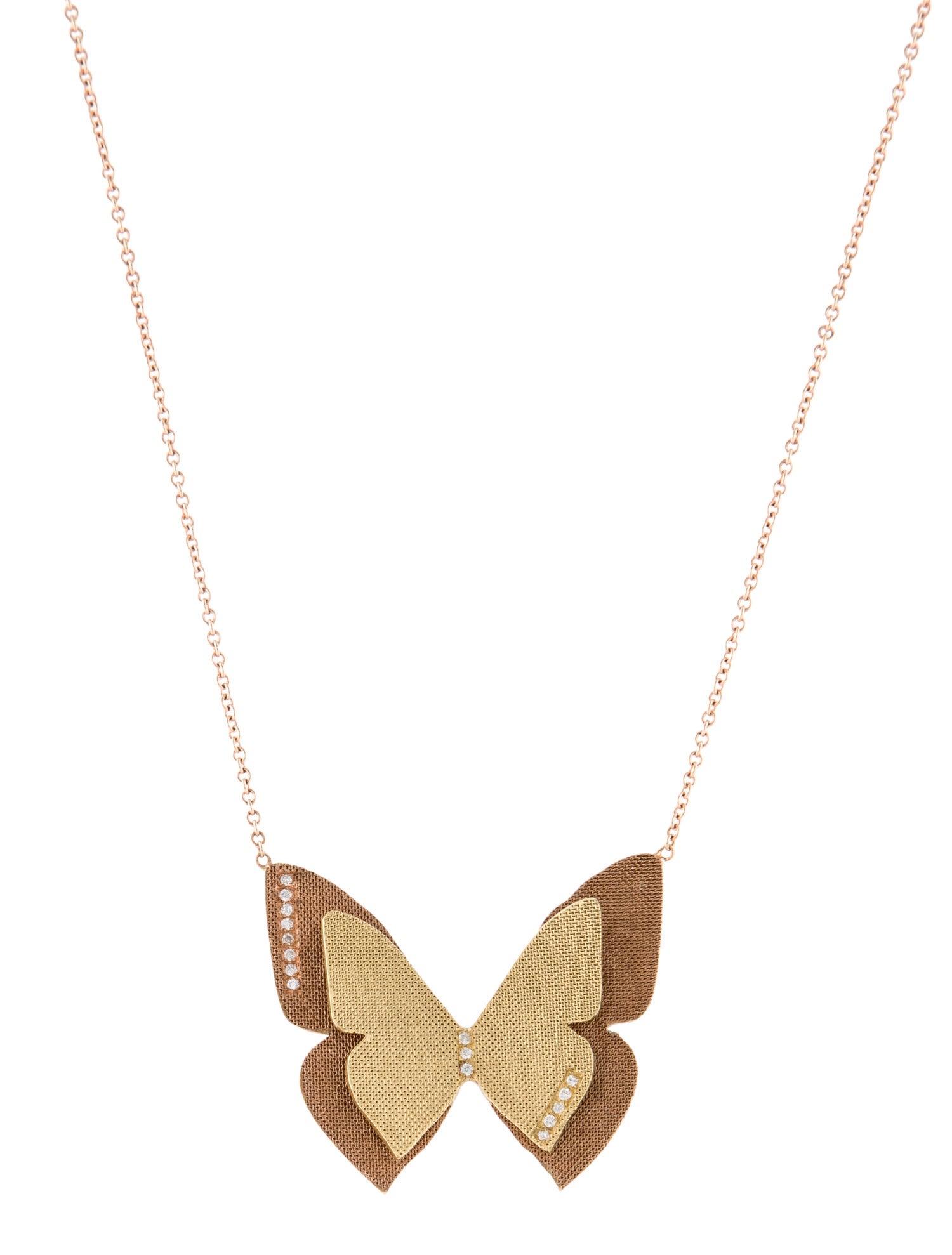 Necklace Bonnie Star 18K Diamond Butterfly Pendant