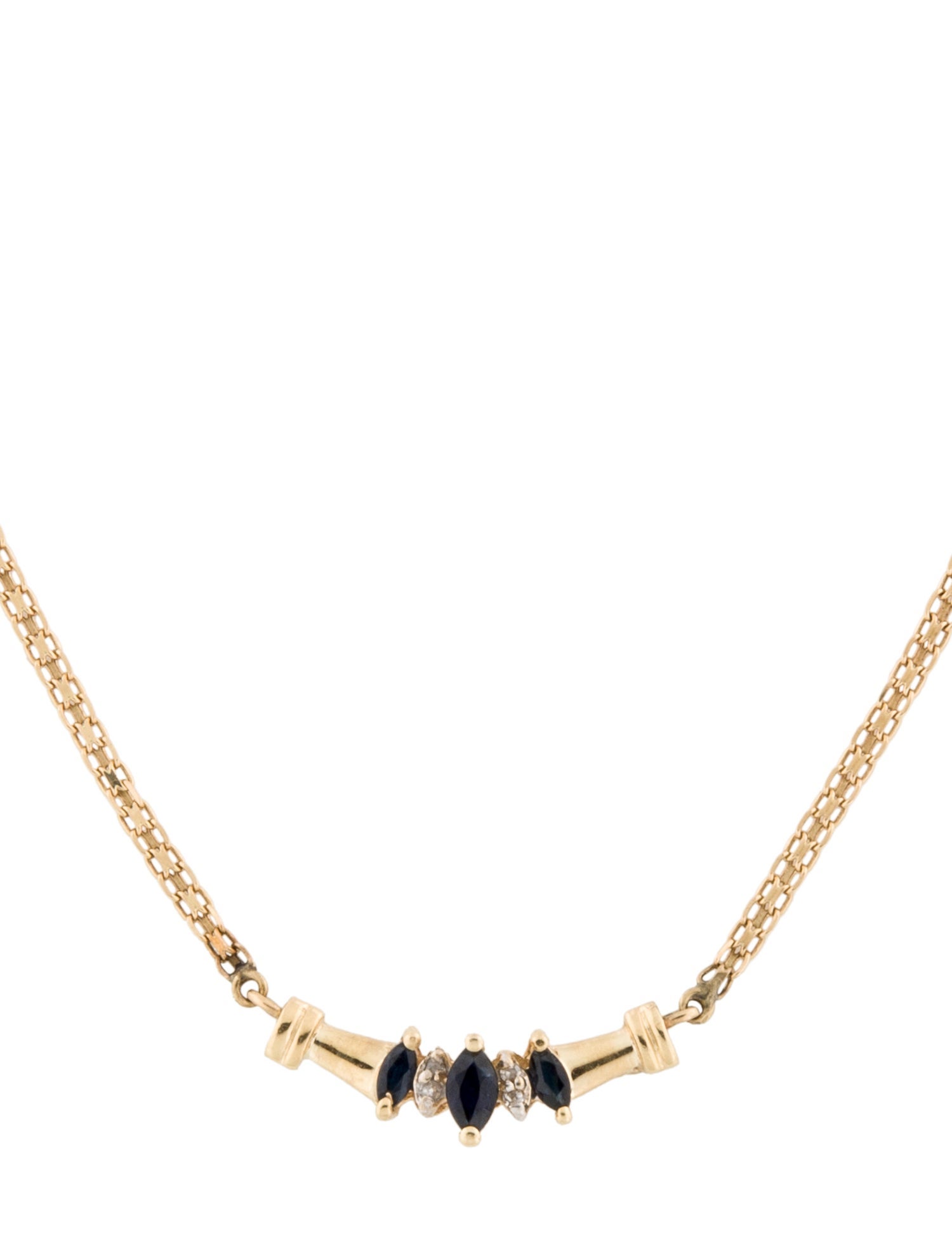 Necklace 14K Sapphire & Diamond Necklace
