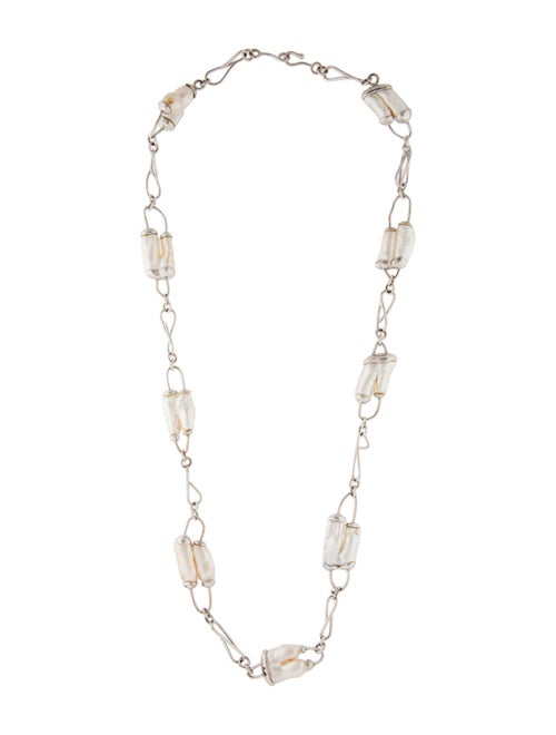 Necklace 18K Pearl Station Necklace