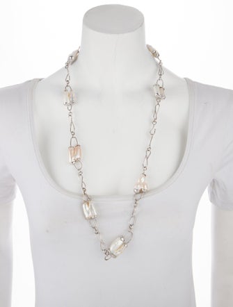 Necklace 18K Pearl Station Necklace