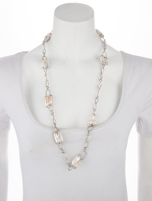 Necklace 18K Pearl Station Necklace