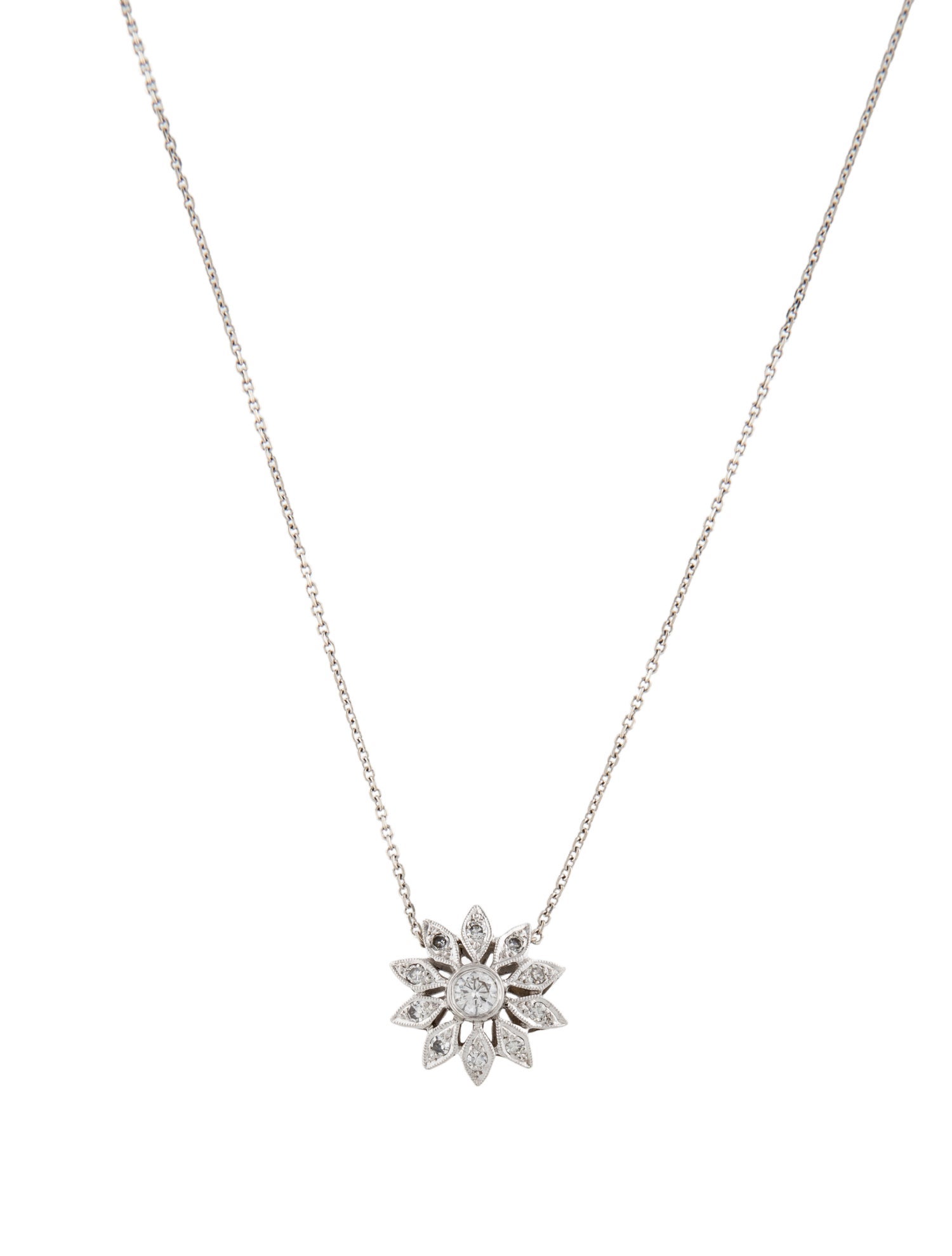 Necklace 14K Diamond Pendant Necklace