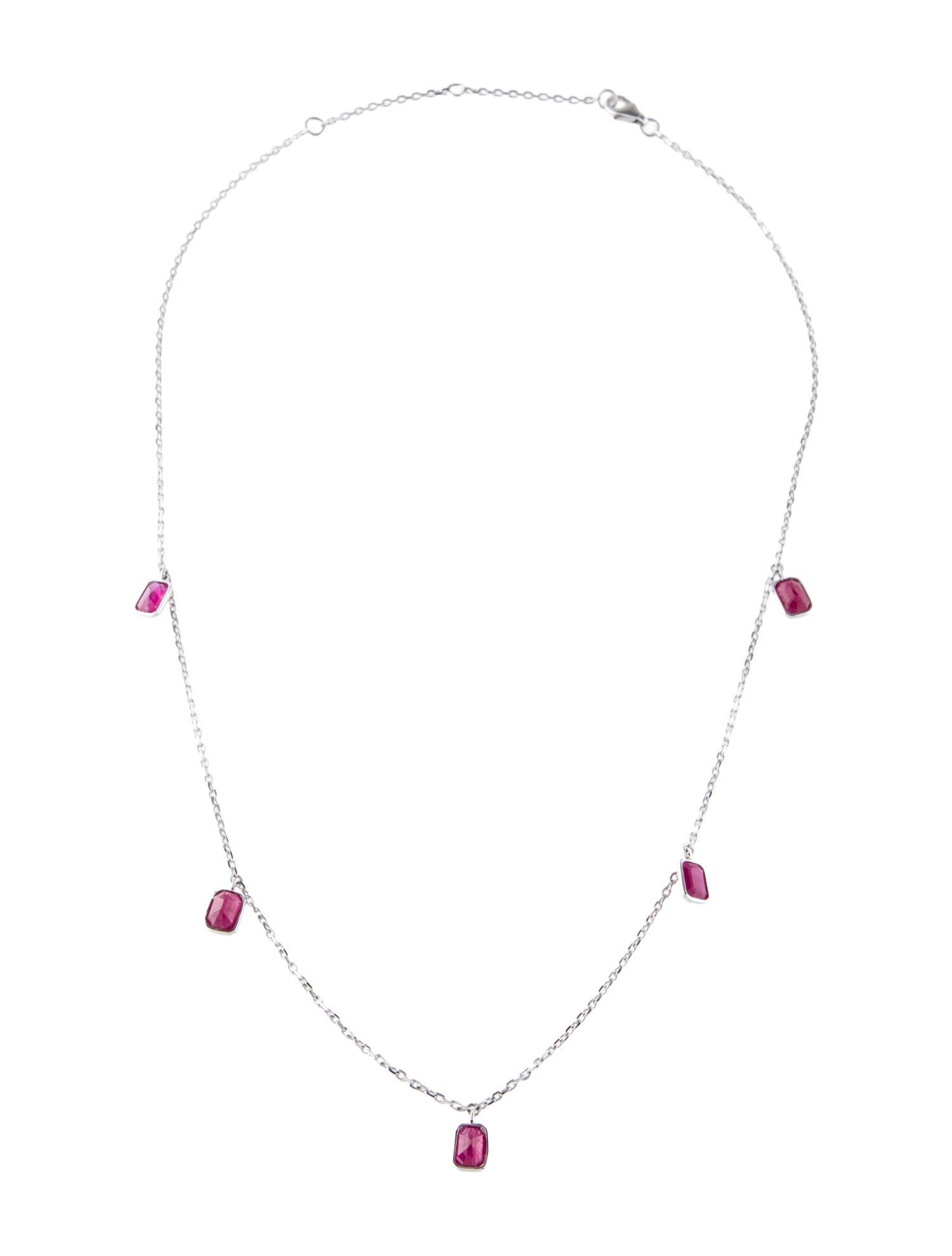 Necklace 14K 3.16ctw Ruby Collar