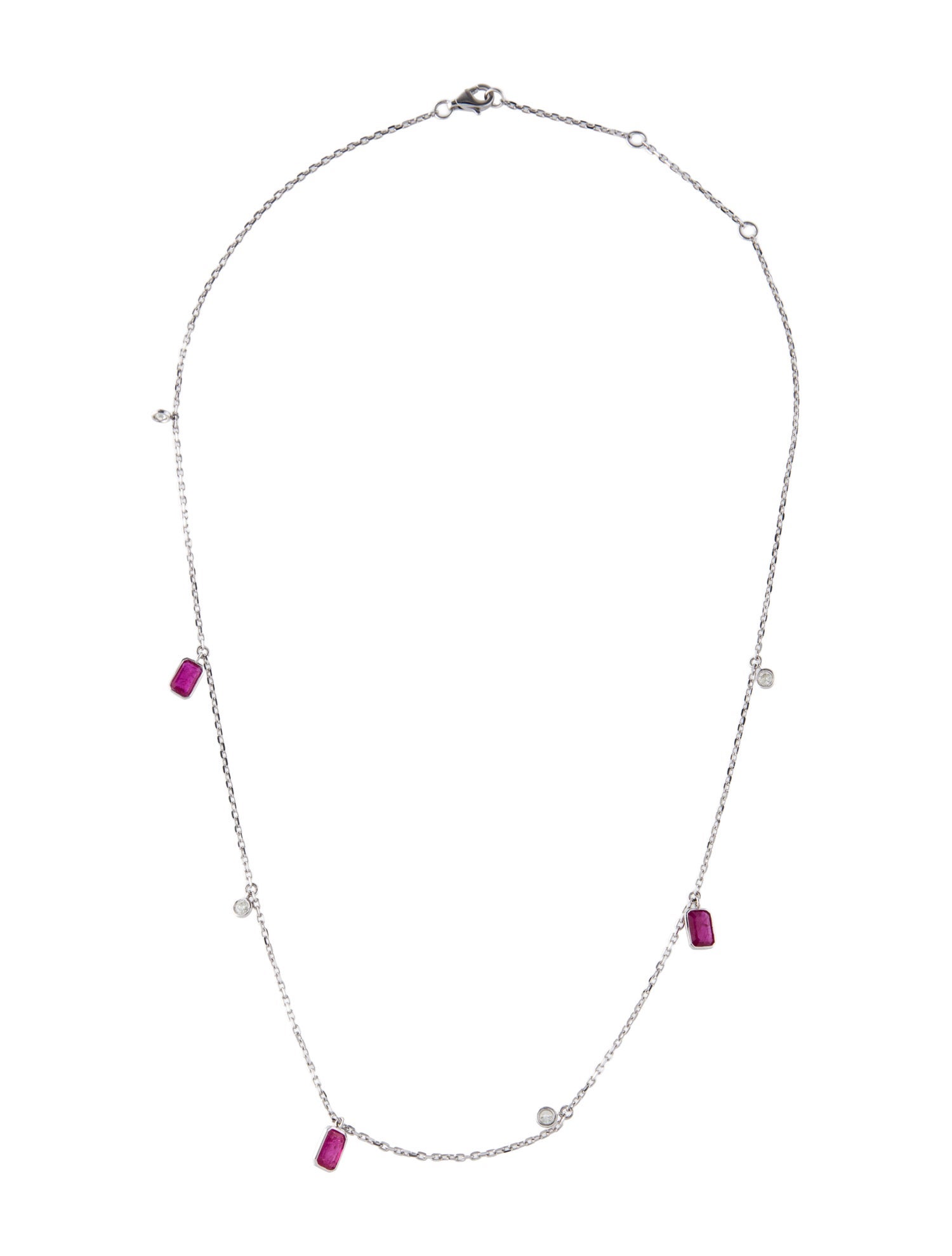 Necklace 14K 1.85ctw Ruby & Diamond Collar Necklace