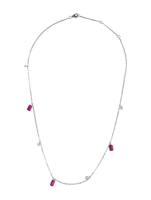 Necklace 14K 1.85ctw Ruby & Diamond Collar Necklace