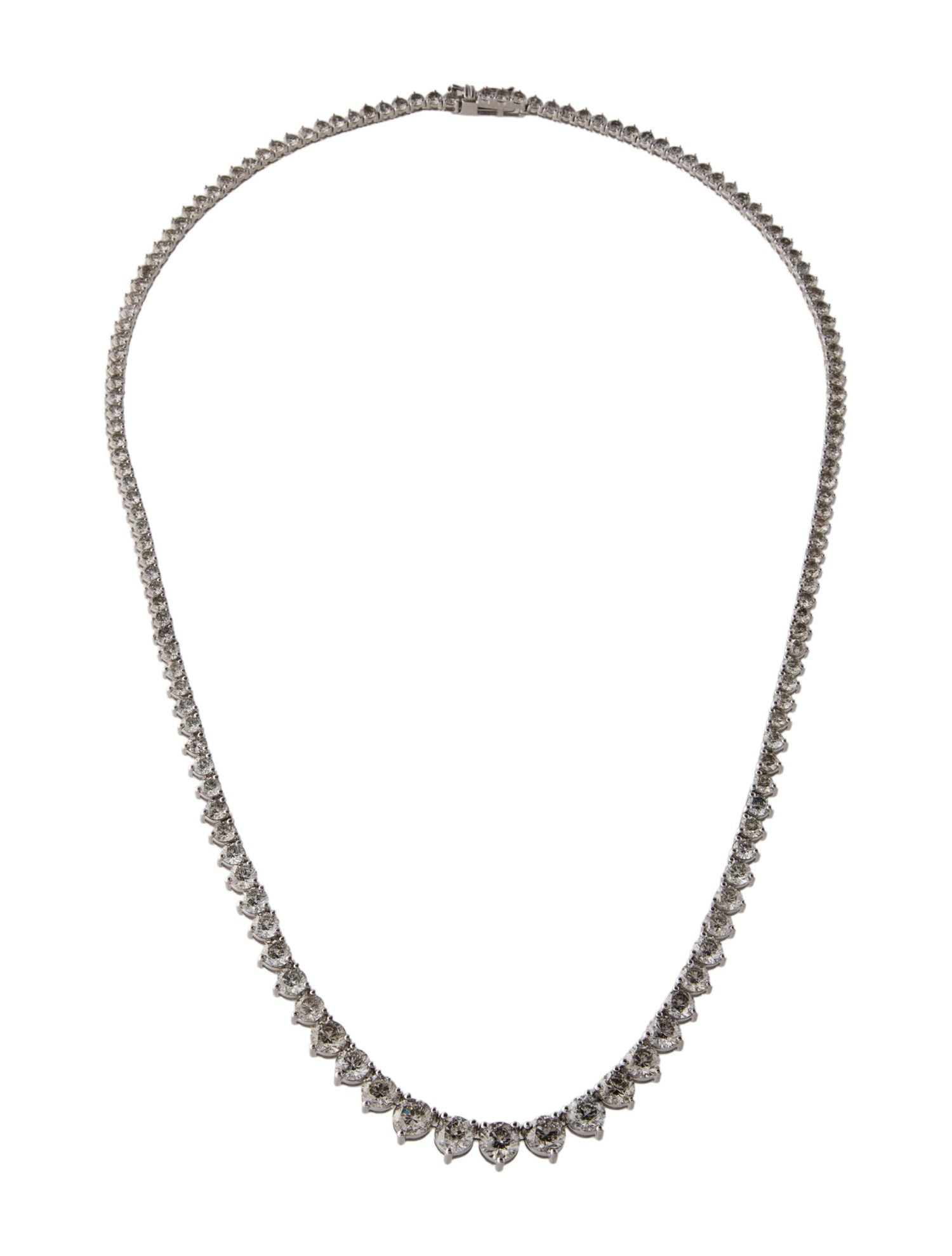 Necklace 14K 15.00ctw Diamond Graduated Riviera Tennis Necklace