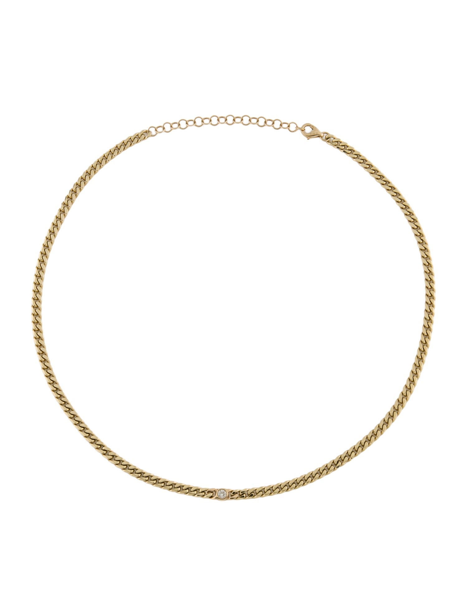 Necklace 14K Diamond Station Choker
