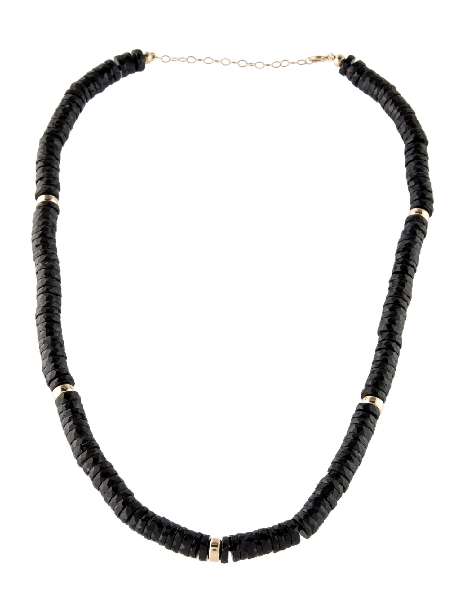 Necklace 14K Onyx Beaded Necklace
