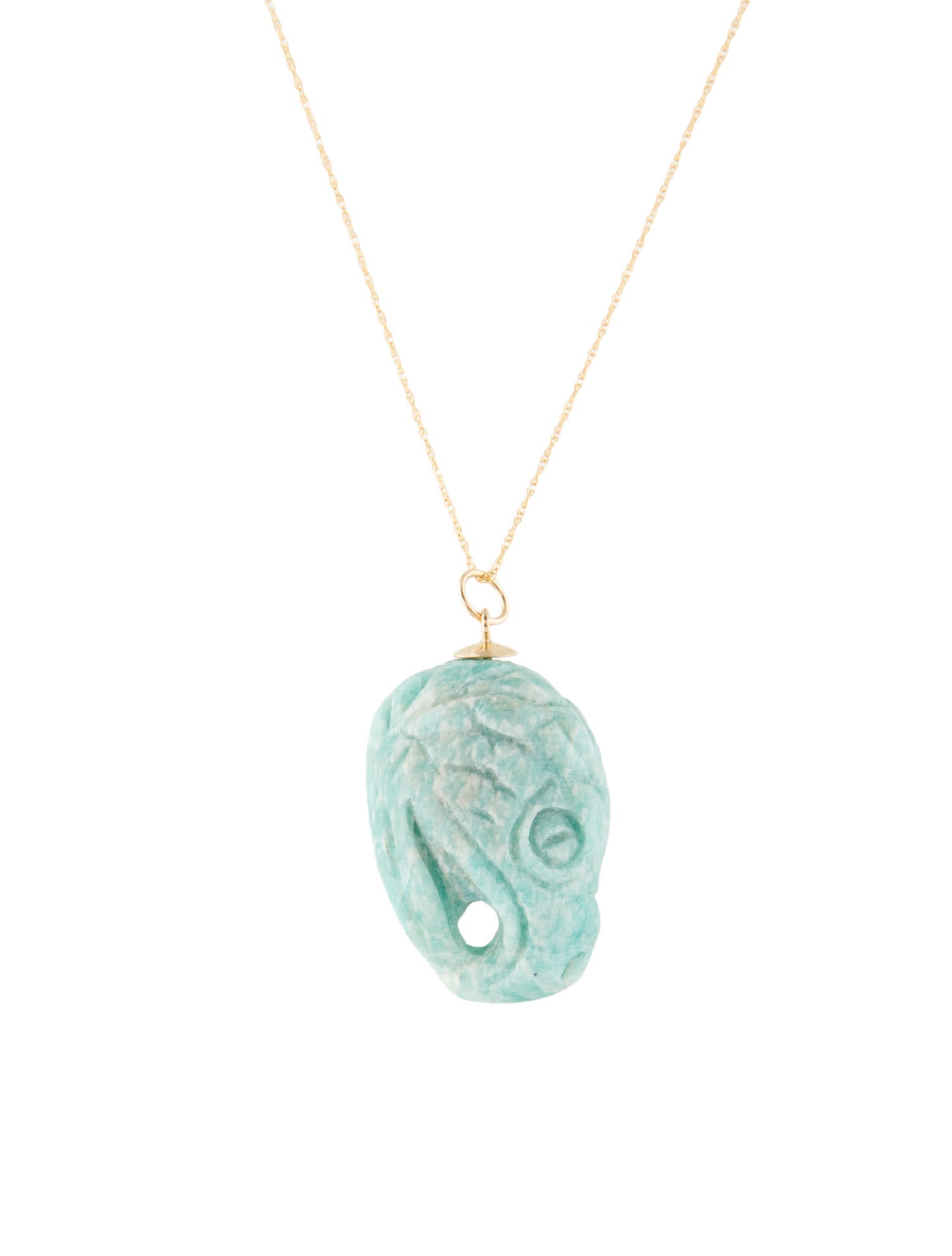 Necklace 14K Amazonite Eagle Head Pendant Necklace