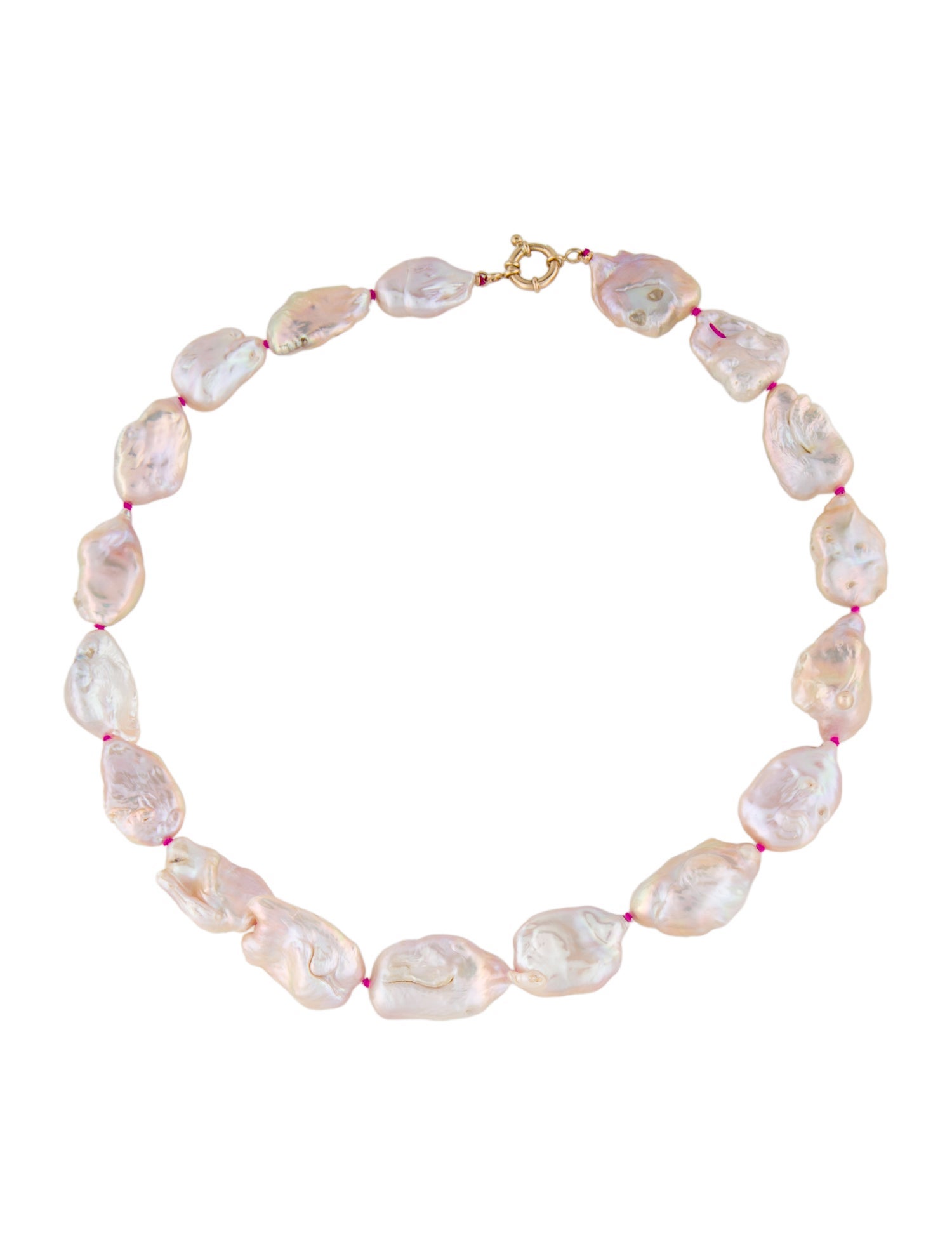 Necklace 14K Baroque Pearl Bead Strand Necklace