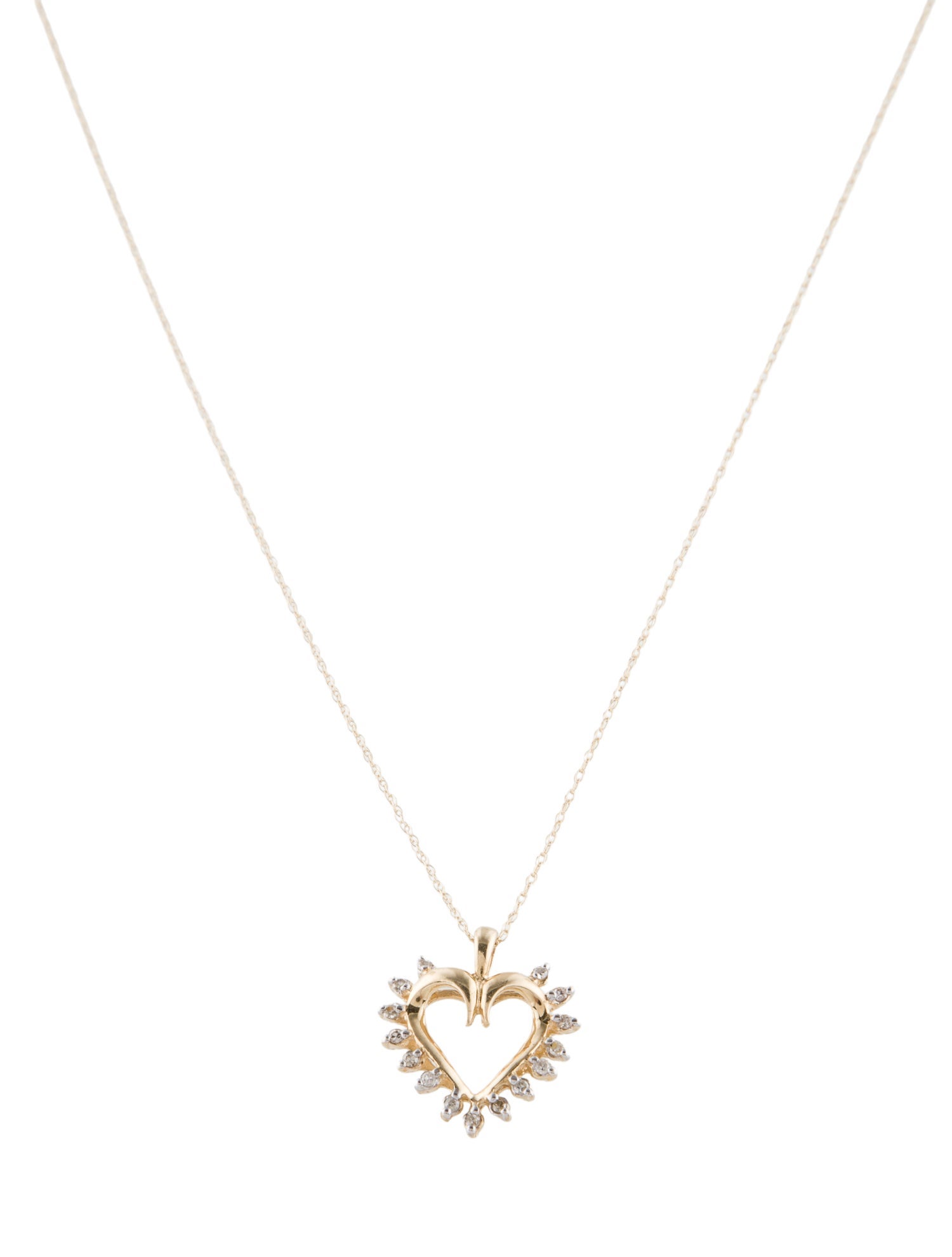 Necklace 10K Diamond Heart Pendant