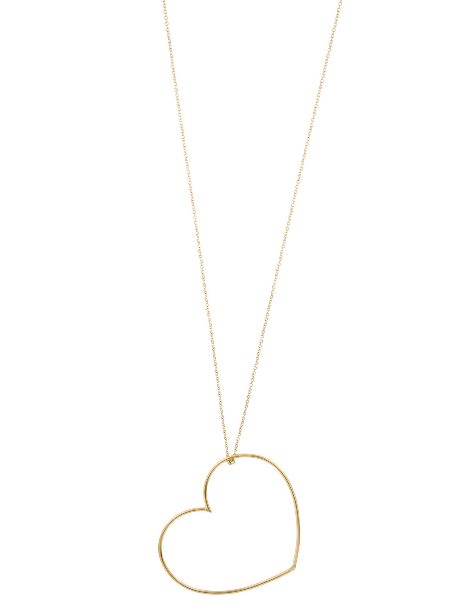 Necklace Marco Gerbella Orafo 18K Extra Large Heart Pendant Long Necklace