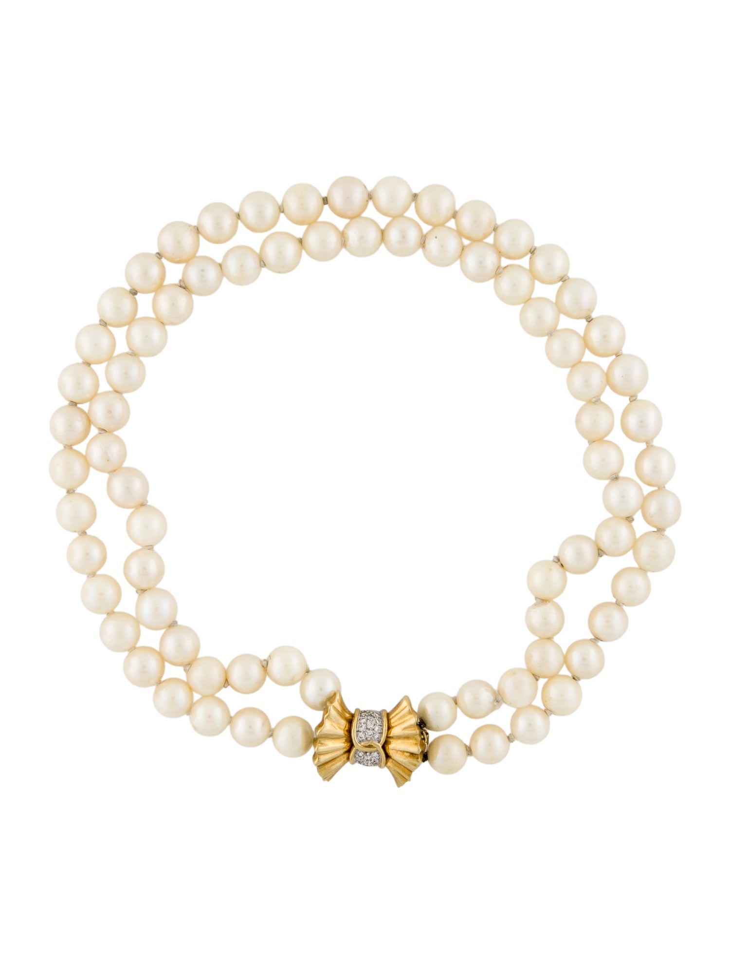 Necklace Two-Tone Pearl Necklace