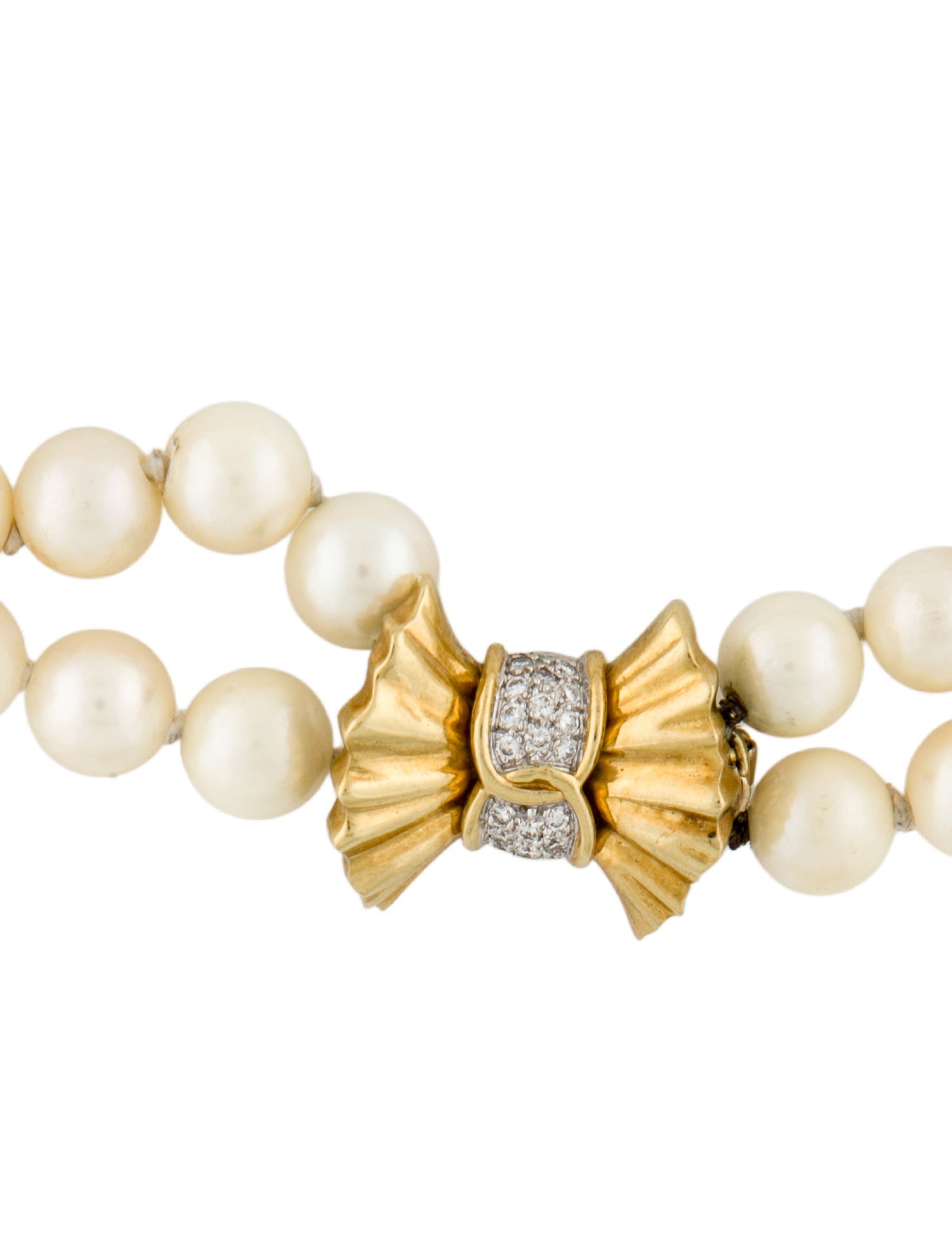 Necklace Two-Tone Pearl Necklace