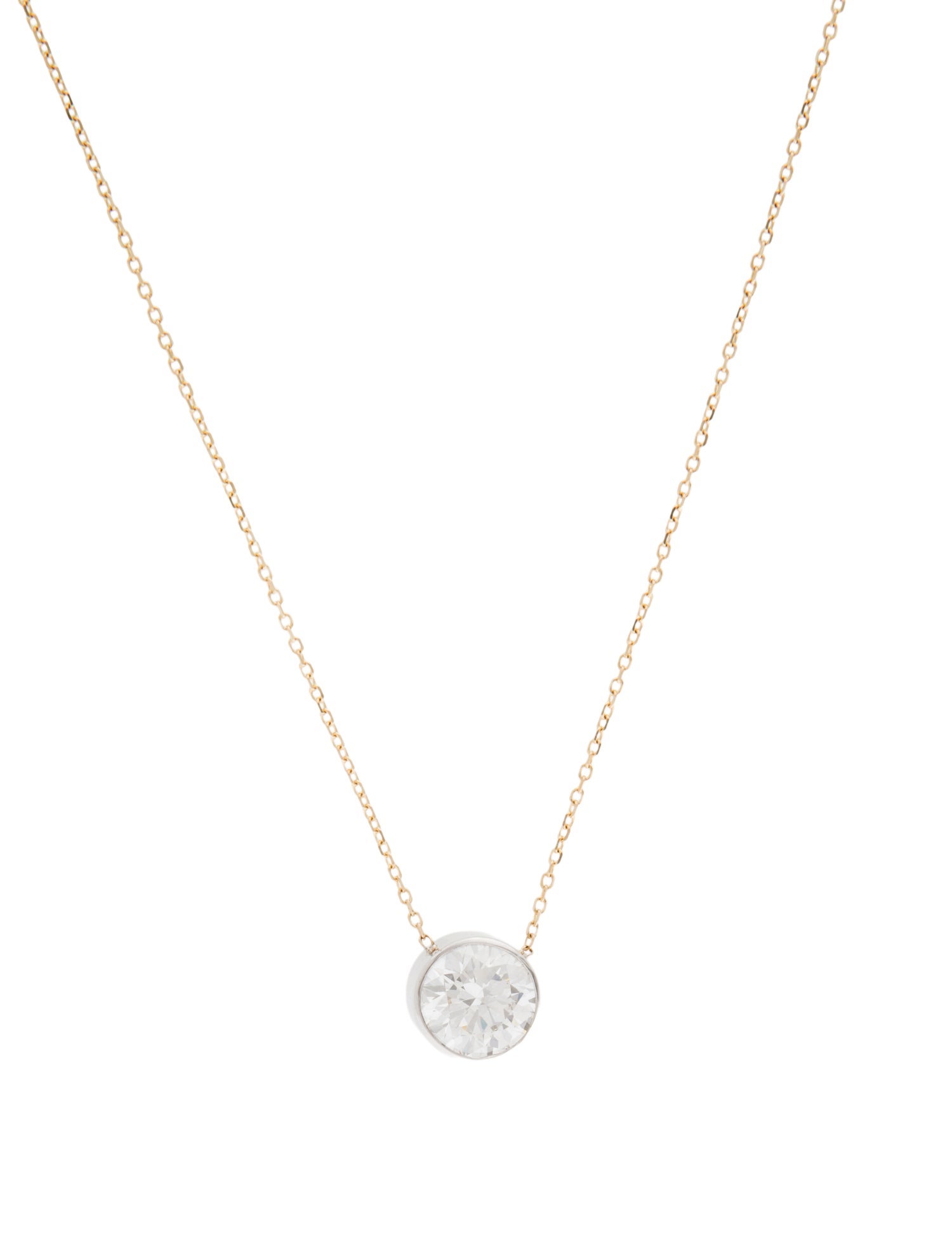 Necklace 14K 3.09ct Lab-Grown Diamond Pendant Necklace