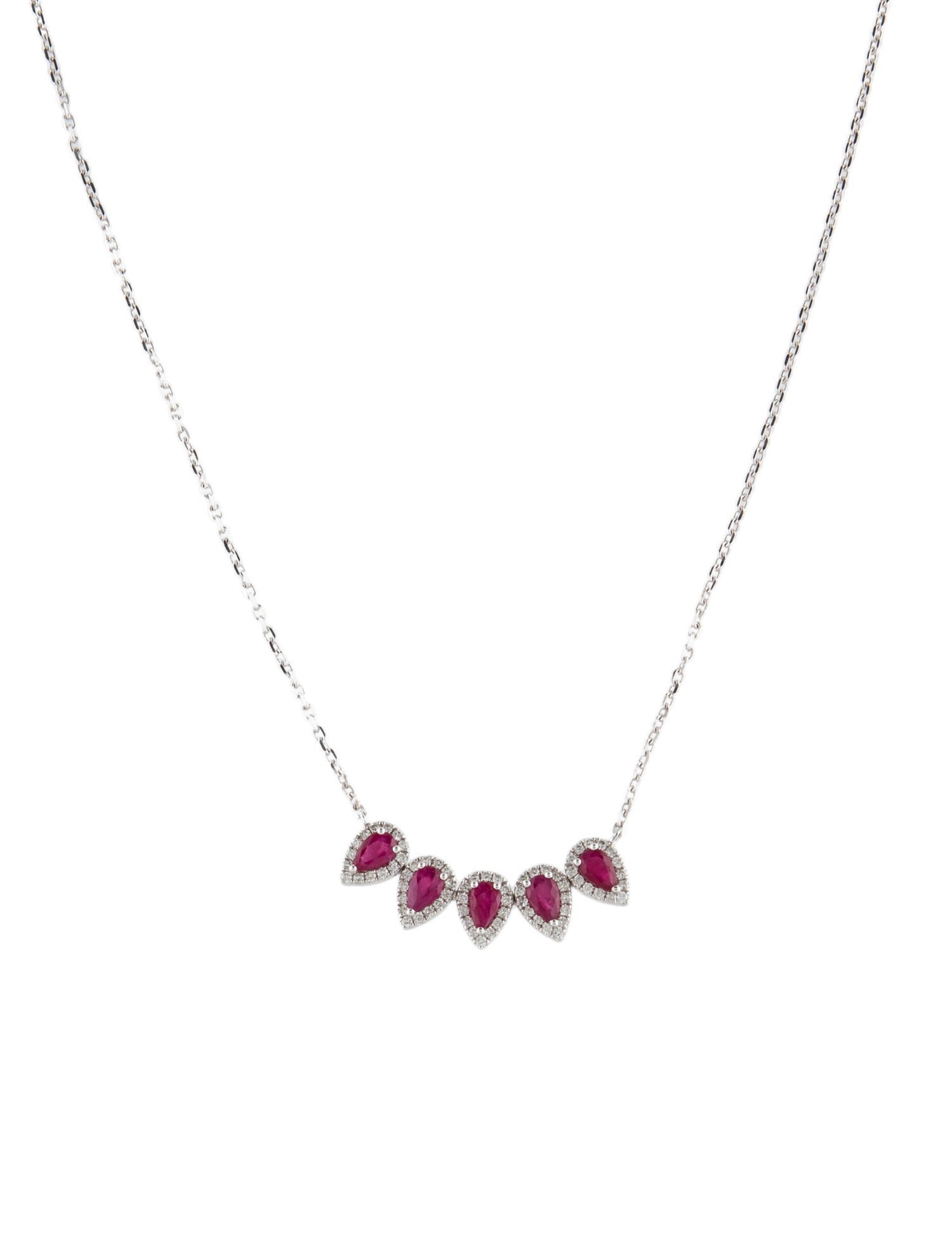 Necklace 14K Ruby & Diamond Collar Necklace