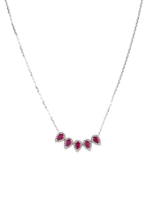 Necklace 14K Ruby & Diamond Collar Necklace