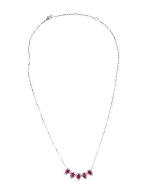 Necklace 14K Ruby & Diamond Collar Necklace