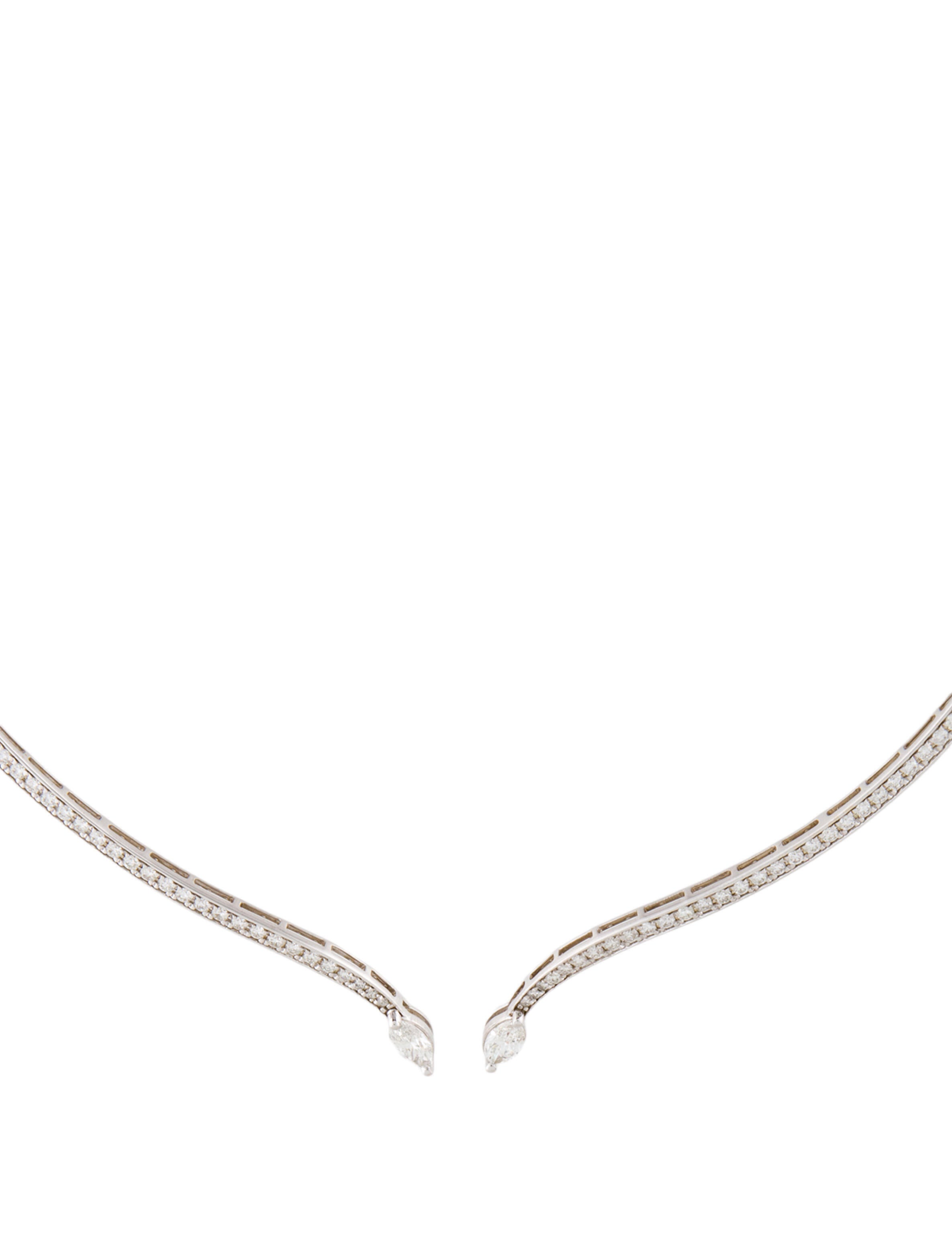 Necklace 14K 2.22ctw Diamond Hinged Collar