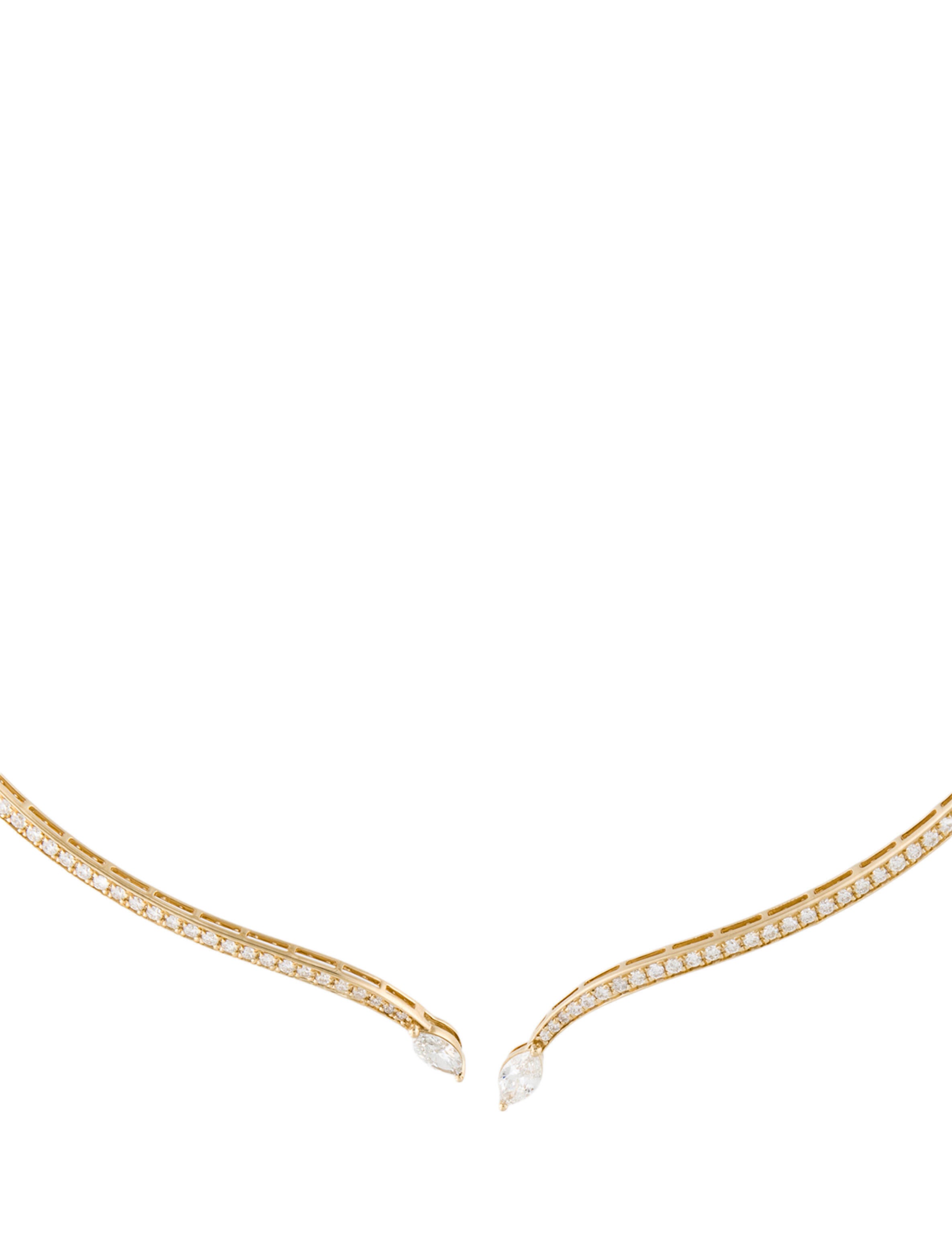 Necklace 14K 2.22ctw Diamond Hinged Collar Necklace