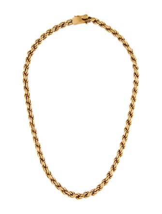 Necklace 18K Rope Chain Link Necklace