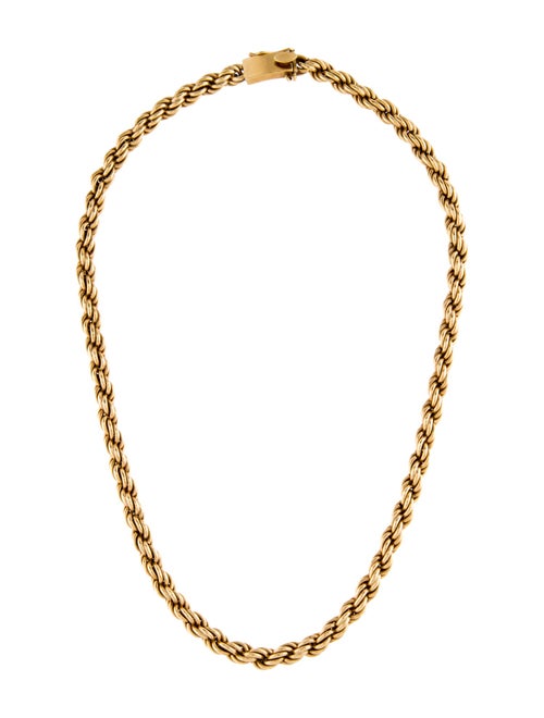 Necklace 18K Rope Chain Link Necklace