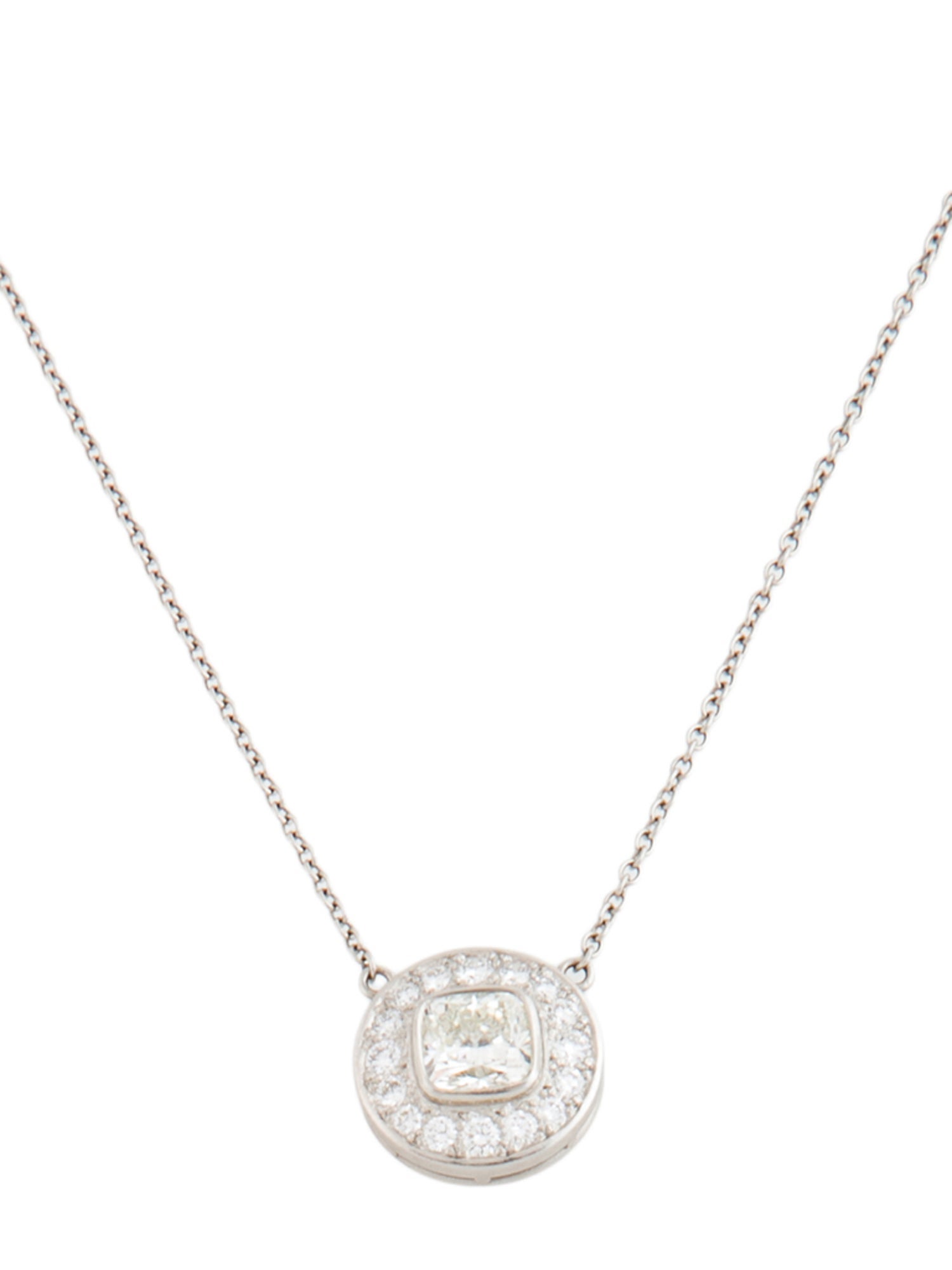 Necklace Platinum Diamond Pendant Necklace