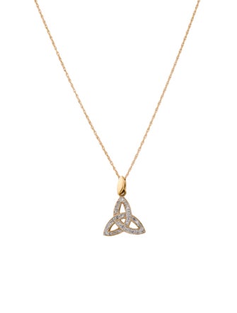 Necklace  14K Diamond Trinity Pendant Necklace
