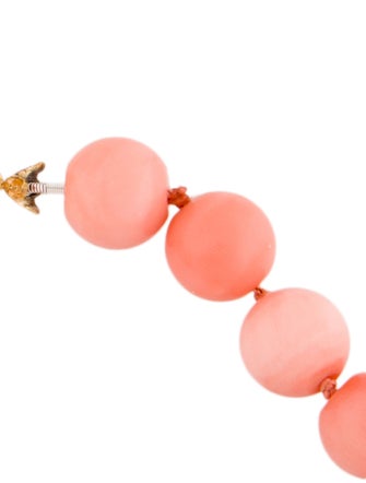 Necklace 18K Coral Beaded Strand
