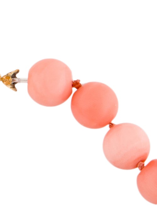 Necklace 18K Coral Beaded Strand