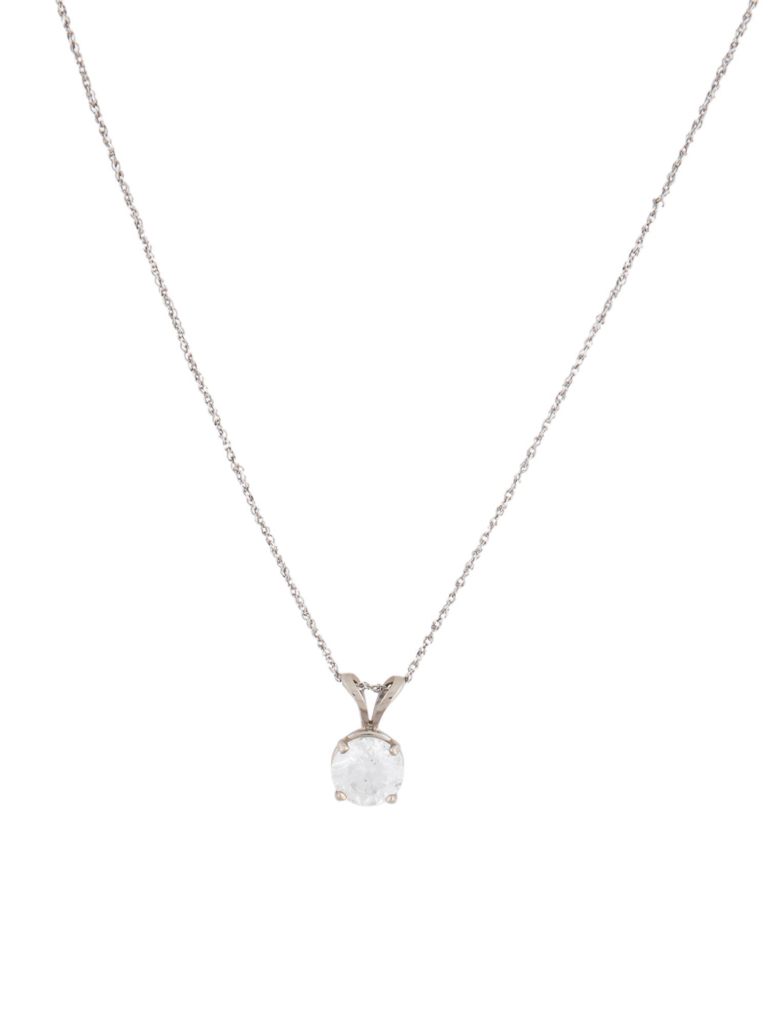 Necklace 14K 1.00ct Diamond Solitaire Pendant Necklace