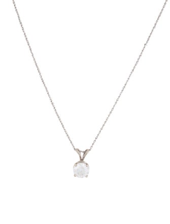 Necklace 14K 1.00ct Diamond Solitaire Pendant Necklace