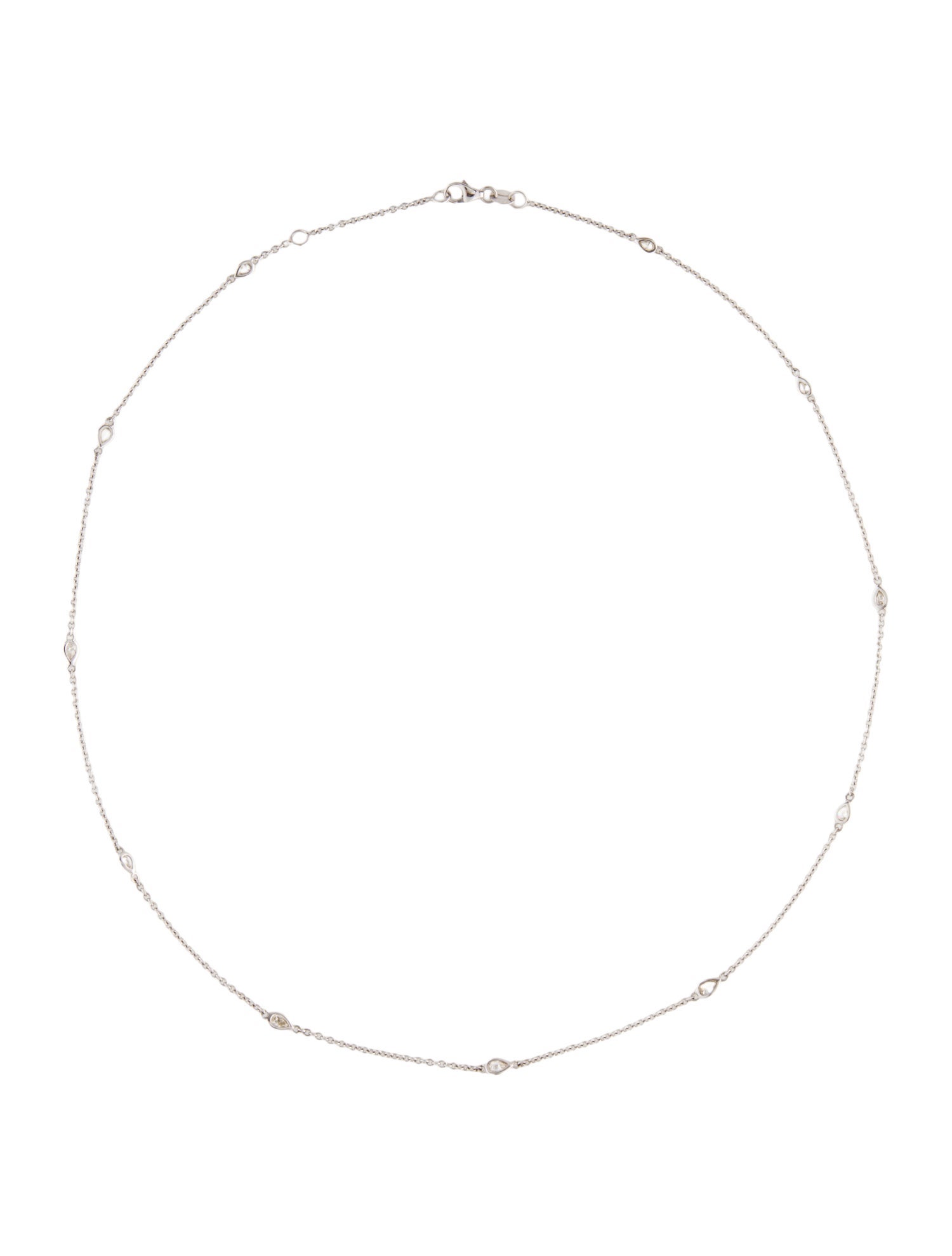 Necklace 14K Diamond Station Necklace