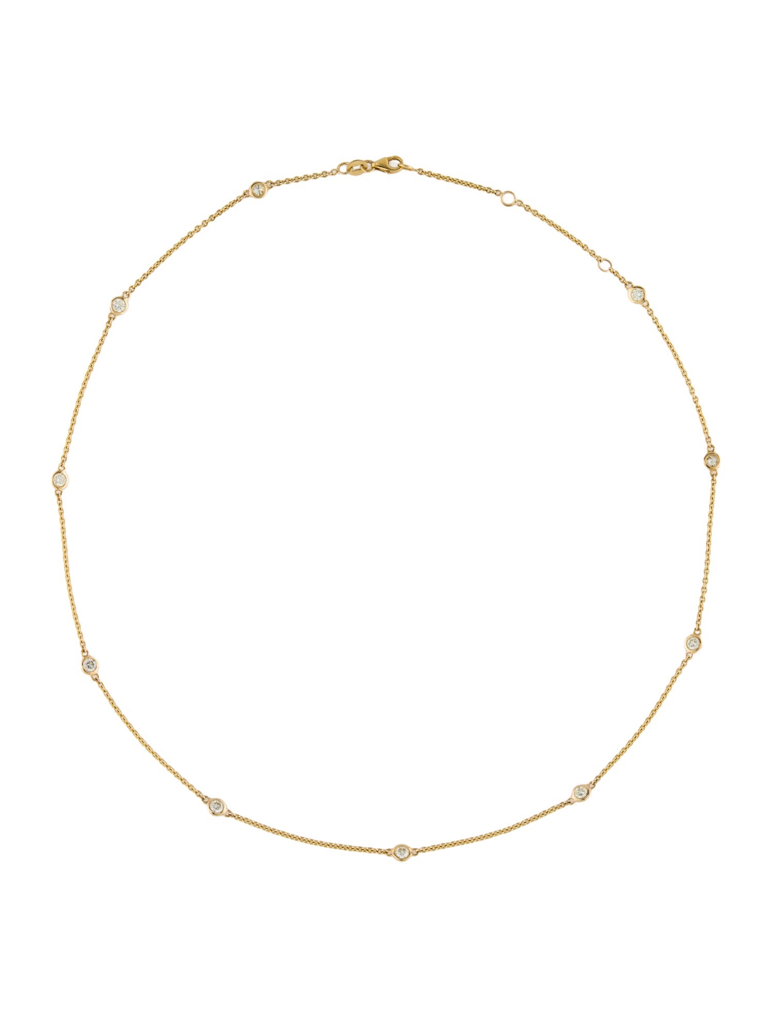 Necklace 14K 1.05ctw Diamond Station