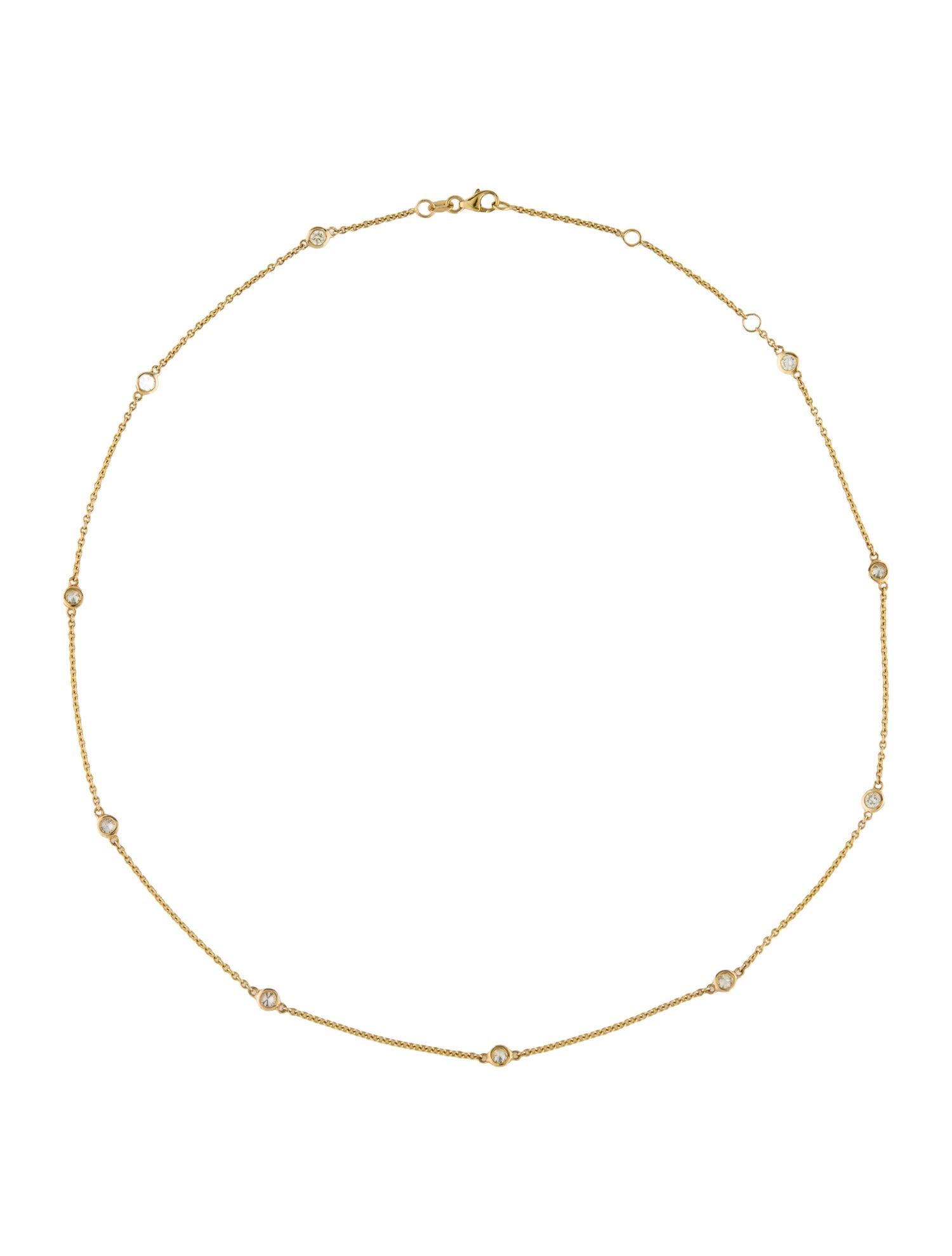 Necklace 14K 1.05ctw Diamond Station Necklace